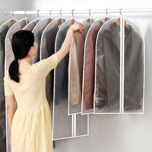 의류 행거 더스트 커버 먼지 차단 반투명 60x80 1P 고리홀 옷커버 덮개