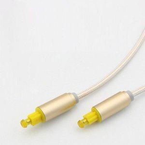 스테레오 스피커 연결선 1.5M 오디오 광케이블 골드