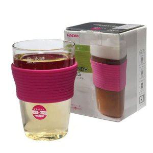 하리오 머그잔 430ml 유리컵 글라스 물컵 유리잔 핑크