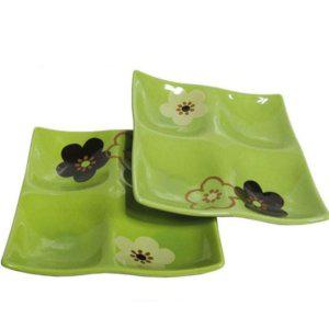 소스볼 4절 세라믹 반찬접시 나눔접시 22cm 2P 찬기