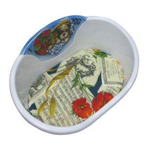 퍼피 타원 오픈 24.5cm 집 강아지 개집 하우스 방석