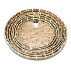 식품건조 바구니 7P 대나무 전 튀김 채반 원형 명절