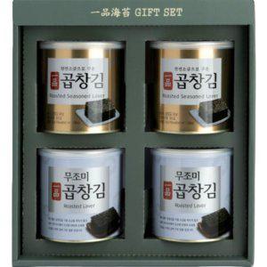 일품 곱창김 30g 2캔 일품 무조미 곱창김 22g 2캔 김선물세트