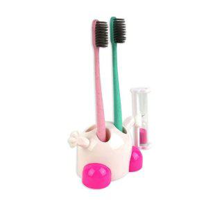 양치 관리 3분 타이머 칫솔 거치대 양치용품 정리함