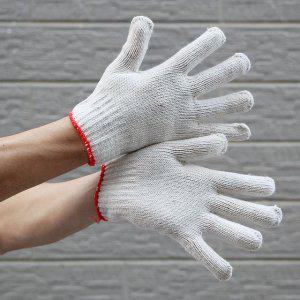 남성용면 작업용 손가락 목 면장갑 작업 10p