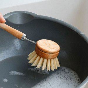 우드 브러쉬 주방용 세척솔 무흠집 키친 팬 50mm 세척 솔직한 청소 도구