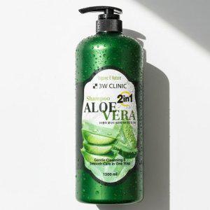 모발 두피를 한번에 세정 알로에 샴푸린스 겸용 1500ml