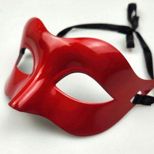 파티용 레드 무도회 가면 착용용 코스튬 마스크