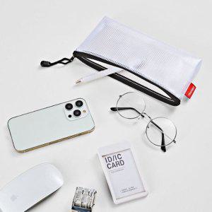 PVC 방수 지퍼 파우치 두껍고 튼튼한 A6 크기 투명 지퍼백 다용도 수납 가방