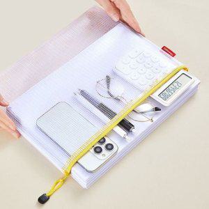 방수 지퍼백 튼튼한 PVC 투명 파우치 A4 서류 지퍼 보관함