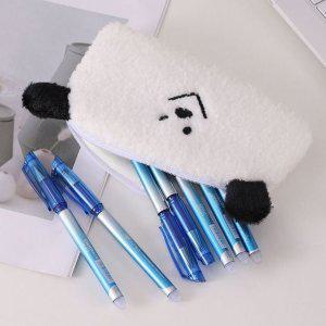 귀여운 캐릭터 필통 동물 디자인 천 연필파우치 필기용품 정리함