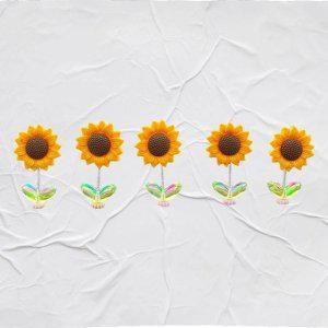 차량 인테리어 해바라기 소품 대시보드 장식 미니 꽃 장식품