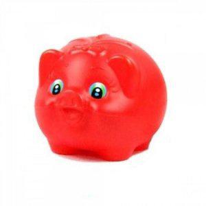 대형 빨간 돼지 저금통 인테리어 소품 플라스틱 장식용 동전 저축통