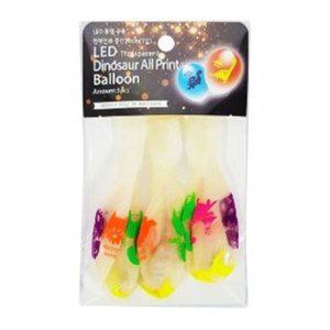 투명 공룡 풍선 30cm 다채로운 조명 볼륨