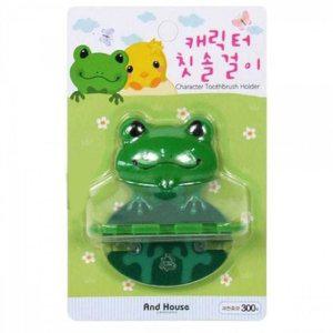 흡착형 칫솔걸이 개구리 캐릭터 욕실용 귀여운 행거 아기용 욕실 소품