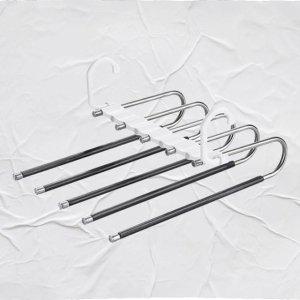 스텐리 논슬립 접이식 바지걸이 5단 수납행거 옷걸이 실용적인 바지 정리용품