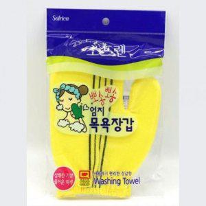 고무밴드 목욕장갑 색상 랜덤 때밀이 손수건 목욕용품 때 제거용 장갑