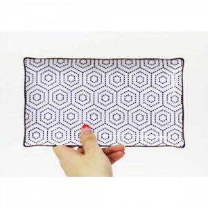 모자이크 디자인 사각접시 대형 반찬용 그릇 주방 식기