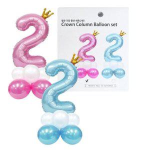 왕관기둥 풍선 파티 장식 랜덤 풍선장식 생일축하 기념일