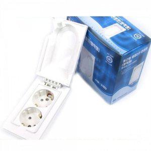 욕실 매립형 2구 콘센트 방적형 전기 소켓