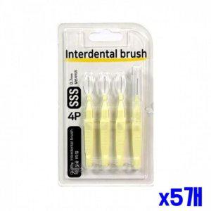 치간 칫솔 고강도 와이어 I형 0.7mm 아이보리 소형 구강 청결 용품