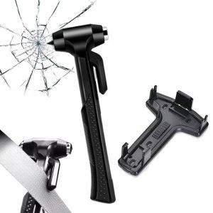 차량용 고급 비상망치 벨트커터 포함 거치대 안전 도구