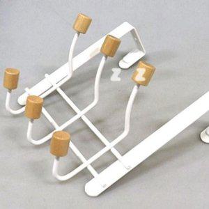 문걸이 후크 6구 고리 모자 걸이 마스크 문용 훅 정리걸이