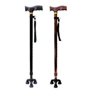 알루미늄 접이식 보행 보조기구 3발 노인 지팡이 안정성 지지