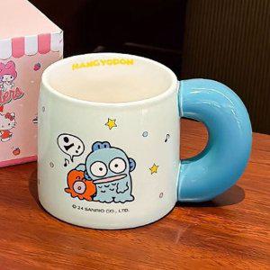 한교동 도넛 디자인 머그컵 570ml 손잡이컵 캐릭터