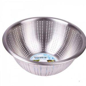 스텐 믹싱볼 대형 27.5cm 펀칭 세척볼 과일 씻기 용기 주방 설거지 용품