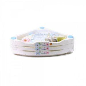 화이트 코너 수납선반 3단 36.5x26x56cm 못질 없는 코너선반 정리함