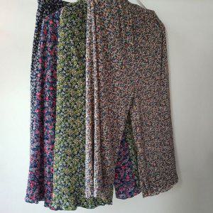 몸배바지 냉장고바지 바지 밴딩8부 꽃바지 꽃무