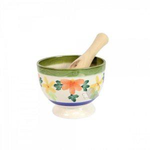 도자기 꽃문양 절구 대 다지기 통 갈이통 조리 도구 주방용품