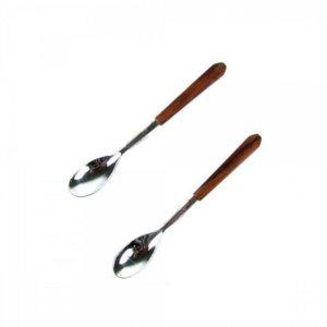 우드 티스푼 2P 과일 스푼 디저트 수저 심플한 나무 숟가락 묶음