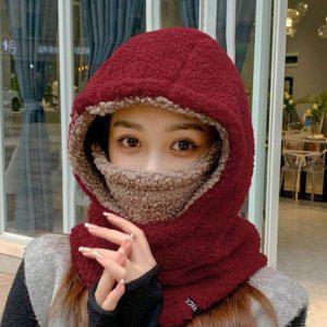 컬러감 에 코디 방한모자 따라 함께 마스크모자