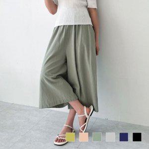 여름바지 8부바지 통바지 면마바지 도화 SD-