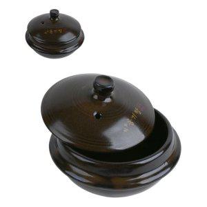 국산 황토 도자기 내열 뚝배기 보신 국밥 된장 찌개 돌솥 1호