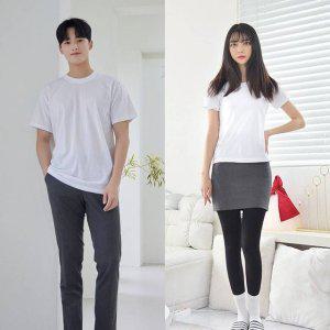 3장 화이트 패키지 면티셔츠 반팔티 기본 티셔