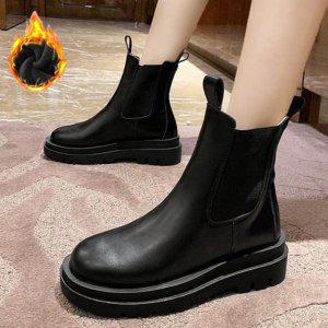 여성 기모첼시 롱 부츠 방한화 패딩신발