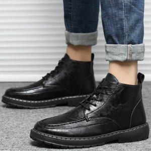 하이탑 구두로퍼 발목 워커로퍼 블랙 옥스포드