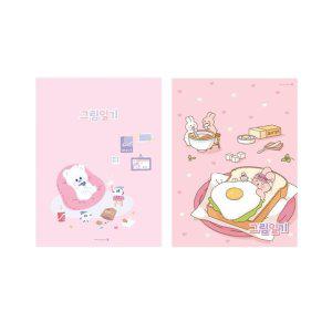 여아 2면1일 초등학생 1500 A4 그림일기