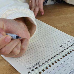 스프링 투명커버 세로형 유선노트 B5