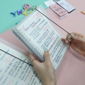 바인더 B5 라인노트 반투명