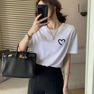 하트 여자 면 반팔티셔츠 겨울티셔츠 엄마할머니