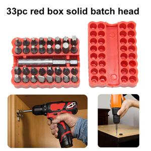 33피스 전동 드라이버 헤드 솔리드 크로스 육각형 비트 트위스트 스크류 연장봉 공구 액세서리 세트