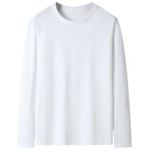 남성용 100% 코튼 긴 소매 티셔츠 솔리드 봄 캐주얼 남성 티셔츠 고품질 남성 탑 클래식 의류 남성 티셔츠