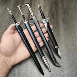 Glamdring Aragorn Narthil 검 엘프 Anduril 중간 세계 무기 22CM 금속 Katana 사무라이 검 키 체인 장식품 선물 완구