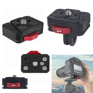 퀵 릴리스 클램프 플레이트 V-잠금 마운트 38mm 삼각대 헤드 필드 모니터용 1/4