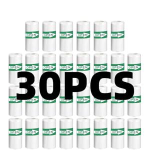 30 롤 57*25mm 감열지 흰색 스티커 카메라 인스턴트 인쇄 어린이 카메라 인쇄 용지 교체 액세서리 부품