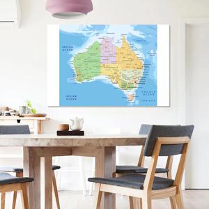 호주 벽 포스터 부직포 캔버스 페인팅, 교통 경로 지도, 가정 장식, 학교 용품, 150*100cm
